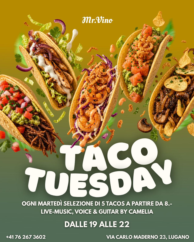 Taco Tuesday: Tuesdays at Mr.Vino taste of tacos, music and wine by the glass